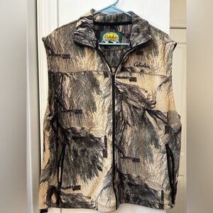 Cabela's Open-Country Seclusion 3D camo fleece hunting vest.